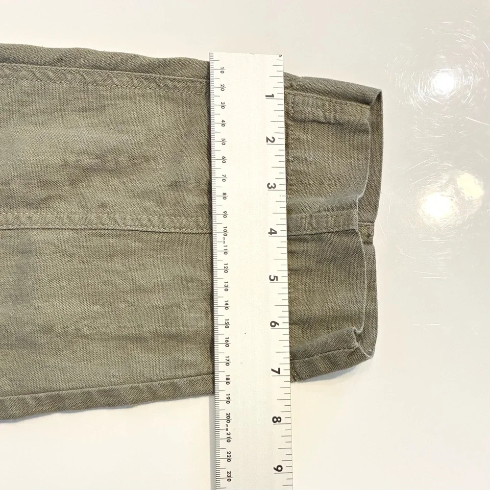 Zara Green Linen Pant XS Boho Indie Casual Summer Breathable Beachy Summer Folk